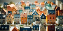 Miniature Houses In A Small Town