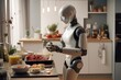 robert robot standing in the kitchen