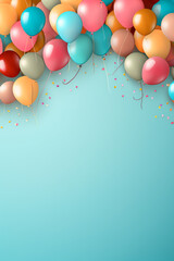 Sticker - background with ballons