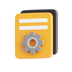 Poster -  File Management 3D illustrations