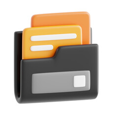 Poster - Folder Files 3D illustrations