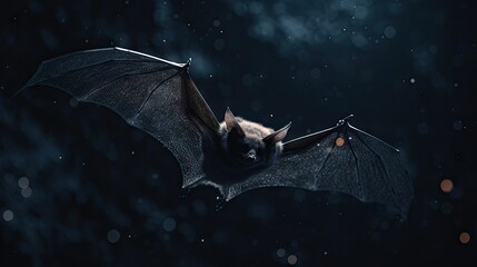 illustration of bat activity at night