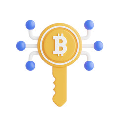 Poster - Digital Key 3D illustrations