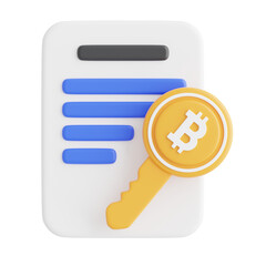 Poster - Bitcoin Key Agreement 3D illustrations