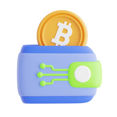 Poster - Crypto Wallet 3D illustrations