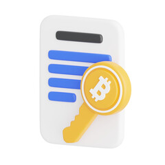 Poster - Bitcoin Key Agreement 3D illustrations