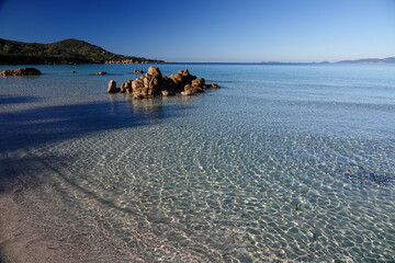 La plage de Mare e Sole, golfe d'Ajaccio