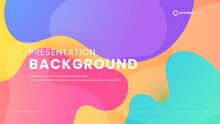 Colorful Colourful Vector Abstract Creative Background In Minimal And Simple Trendy Style. Simple Presentation Background With Dynamic Shapes