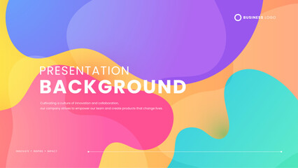 Wall Mural - Colorful colourful vector abstract creative background in minimal and simple trendy style. Simple presentation background with dynamic shapes