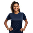 woman wearing a soccer jersey transparent background