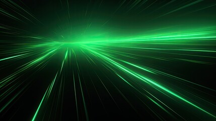 Wall Mural - abstract wallpaper. Green neon lines over black background. modern background. Streaming energy. Particles moving and leaving glowing tracks