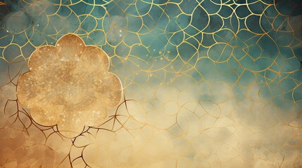 Islamic pattern canvas texture. Generative AI