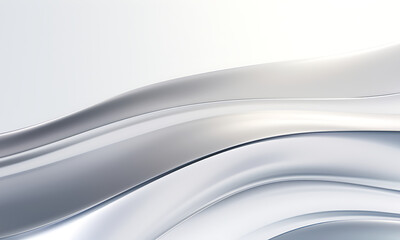 Aufkleber - Plain white background with some light lines in the style of chrome reflections.  Abstract background. Mirror texture. Luxury style.