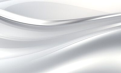 Aufkleber - Plain white background with some light lines in the style of chrome reflections.  Abstract background. Mirror texture. Luxury style.