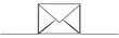 © Віталій Баріда - Envelope continuous line drawing. Email linear symbol. Vector illustration isolated on white.