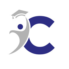 Education Logo On Letter C With Graduation Hat Icon. Graduation Symbol