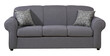 Dark grey sofa isolated on white