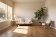© J. Kuchera - Modern Serenity: Minimalist Living Room Bathed in Natural Sunlight