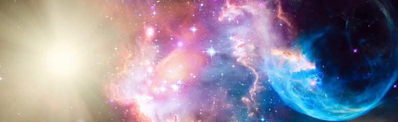 beautiful night sky, star in the space. collage on space, science and education items. elements of t