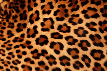 Spotty leopard fur as background. Jaguar skin texture