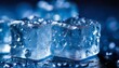 © adobedesigner - Ice cubes close up