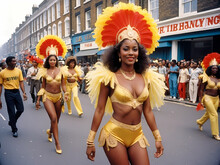 The Glittering Brazilian Carnival Transforming The Streets Of Islington, London And Immerse On-lookers In The Sizzling Atmosphere Of Rio Carnival.