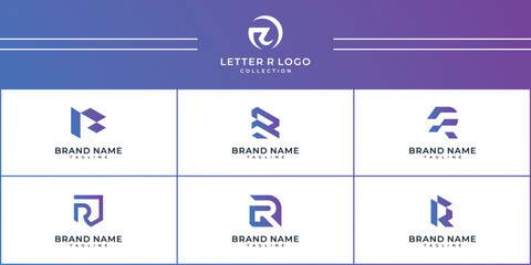 Wall Mural - Set of letter R logo with modern creative concept for company or business brand identity.