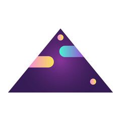 Aufkleber - Triangle Pyramid Cone Futuristic Gradient Texture Colored Graphic Symbol Element Nostalgic Retro 90's Thenme Icon