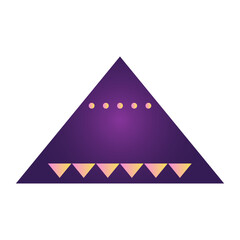 Aufkleber - Triangle Pyramid Cone Futuristic Gradient Texture Colored Graphic Symbol Element Nostalgic Retro 90's Thenme Icon