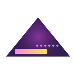 Aufkleber - Triangle Pyramid Cone Futuristic Gradient Texture Colored Graphic Symbol Element Nostalgic Retro 90's Thenme Icon