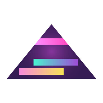 Triangle Pyramid Cone Futuristic Gradient Texture Colored Graphic Symbol Element Nostalgic Retro 90's Thenme Icon
