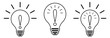 © Natalia - Set of yellow light bulb lamps with an exclamation mark inside. Flat vector illustration. Solving problems in business. Innovation and teamwork in company. Creative bright idea brainstorming concept.
