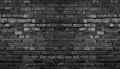  wide old black shabby brick wall texture dark masonry panorama brickwork panoramic grunge background
