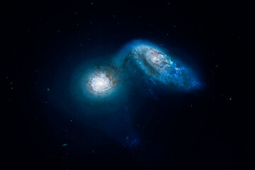 Wall Mural - blue galaxy. elements of this image furnished by nasa
