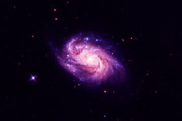 Wall Mural - blue galaxy. elements of this image furnished by nasa