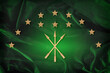 The emblem of the Circassian flag. Circassian Adyghe flag.