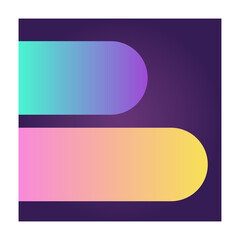 Aufkleber - Square Futuristic Gradient Texture Colored Graphic Symbol Element Nostalgic Retro 90's Thenme Icon