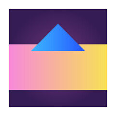 Aufkleber - Square Futuristic Gradient Texture Colored Graphic Symbol Element Nostalgic Retro 90's Thenme Icon