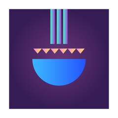 Aufkleber - Square Futuristic Gradient Texture Colored Graphic Symbol Element Nostalgic Retro 90's Thenme Icon