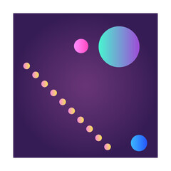 Aufkleber - Square Futuristic Gradient Texture Colored Graphic Symbol Element Nostalgic Retro 90's Thenme Icon
