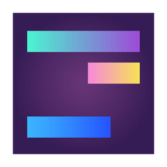Aufkleber - Square Futuristic Gradient Texture Colored Graphic Symbol Element Nostalgic Retro 90's Thenme Icon