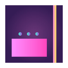 Aufkleber - Square Futuristic Gradient Texture Colored Graphic Symbol Element Nostalgic Retro 90's Thenme Icon