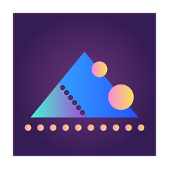 Aufkleber - Square Futuristic Gradient Texture Colored Graphic Symbol Element Nostalgic Retro 90's Thenme Icon
