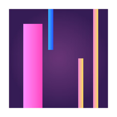 Aufkleber - Square Futuristic Gradient Texture Colored Graphic Symbol Element Nostalgic Retro 90's Thenme Icon