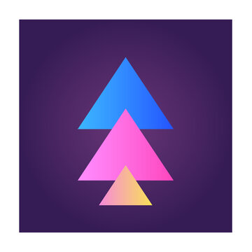 Square Futuristic Gradient Texture Colored Graphic Symbol Element Nostalgic Retro 90's Thenme Icon