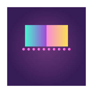 Square Futuristic Gradient Texture Colored Graphic Symbol Element Nostalgic Retro 90's Thenme Icon