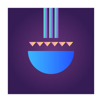 Square Futuristic Gradient Texture Colored Graphic Symbol Element Nostalgic Retro 90's Thenme Icon