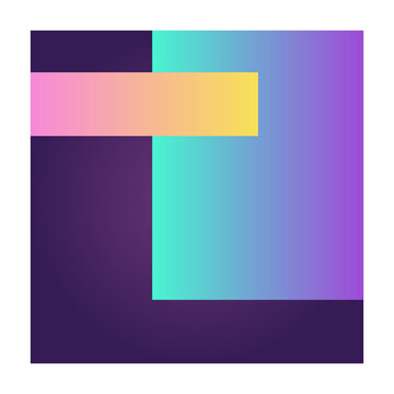Square Futuristic Gradient Texture Colored Graphic Symbol Element Nostalgic Retro 90's Thenme Icon