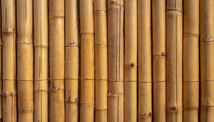  yellow bamboo fence background and texture