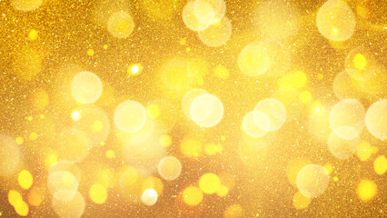 Wall Mural - golden glitter texture with bright bokeh lights